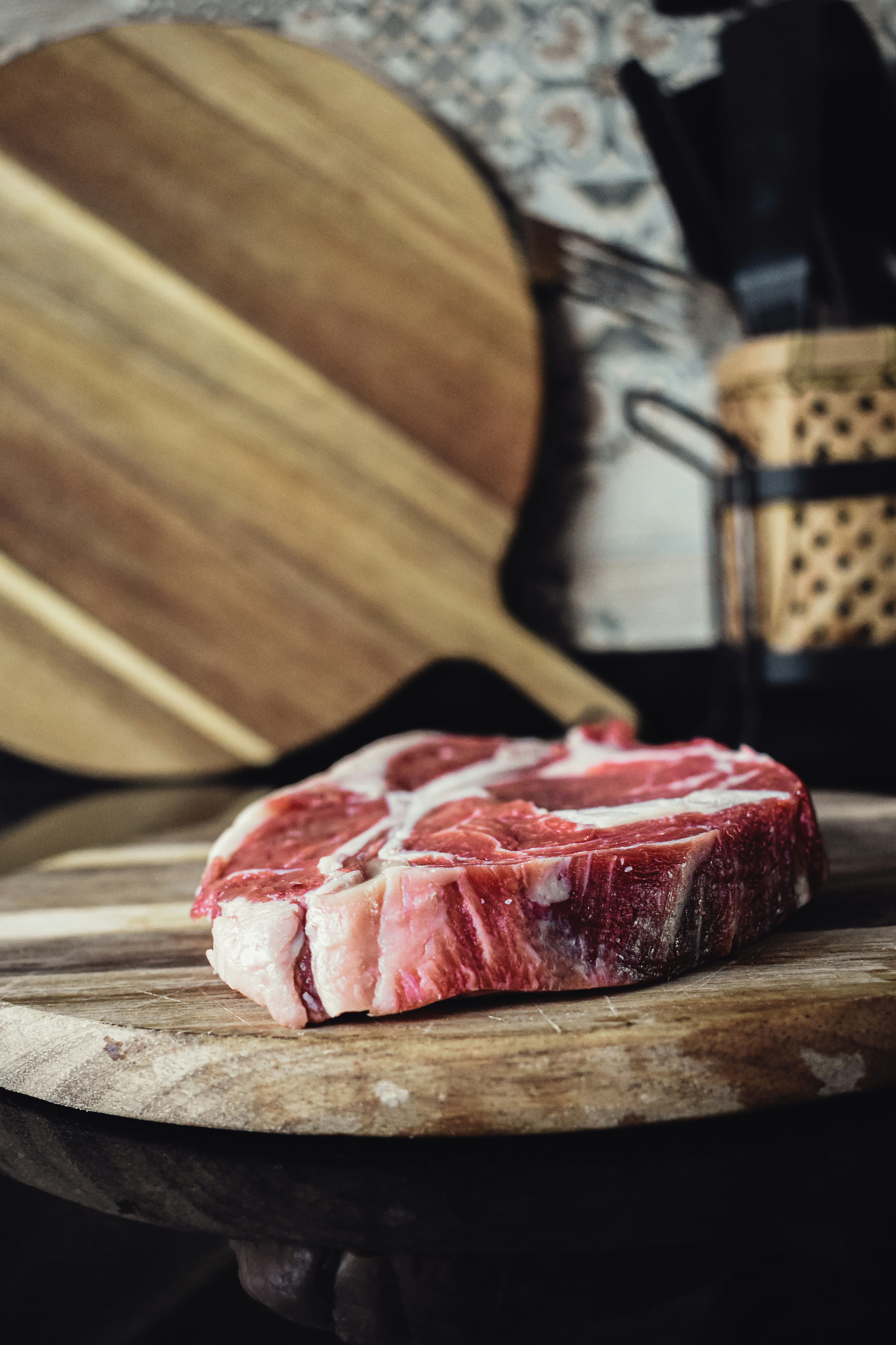 entrecôte på et trebord